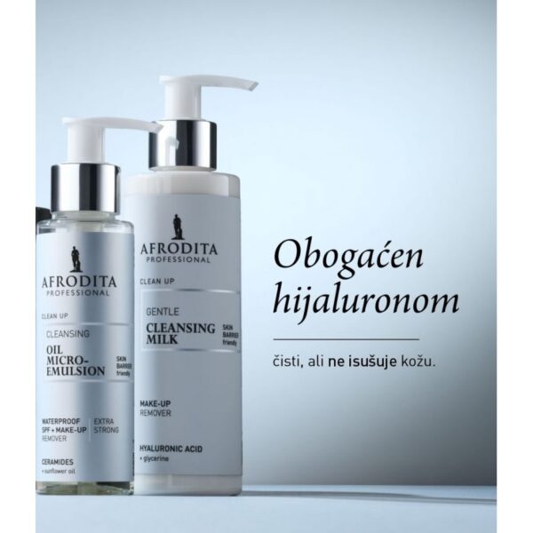 AFRODITA PROFESSIONAL CLEAN UP Nježno mlijeko za čišćenje hyaluron 190 ml