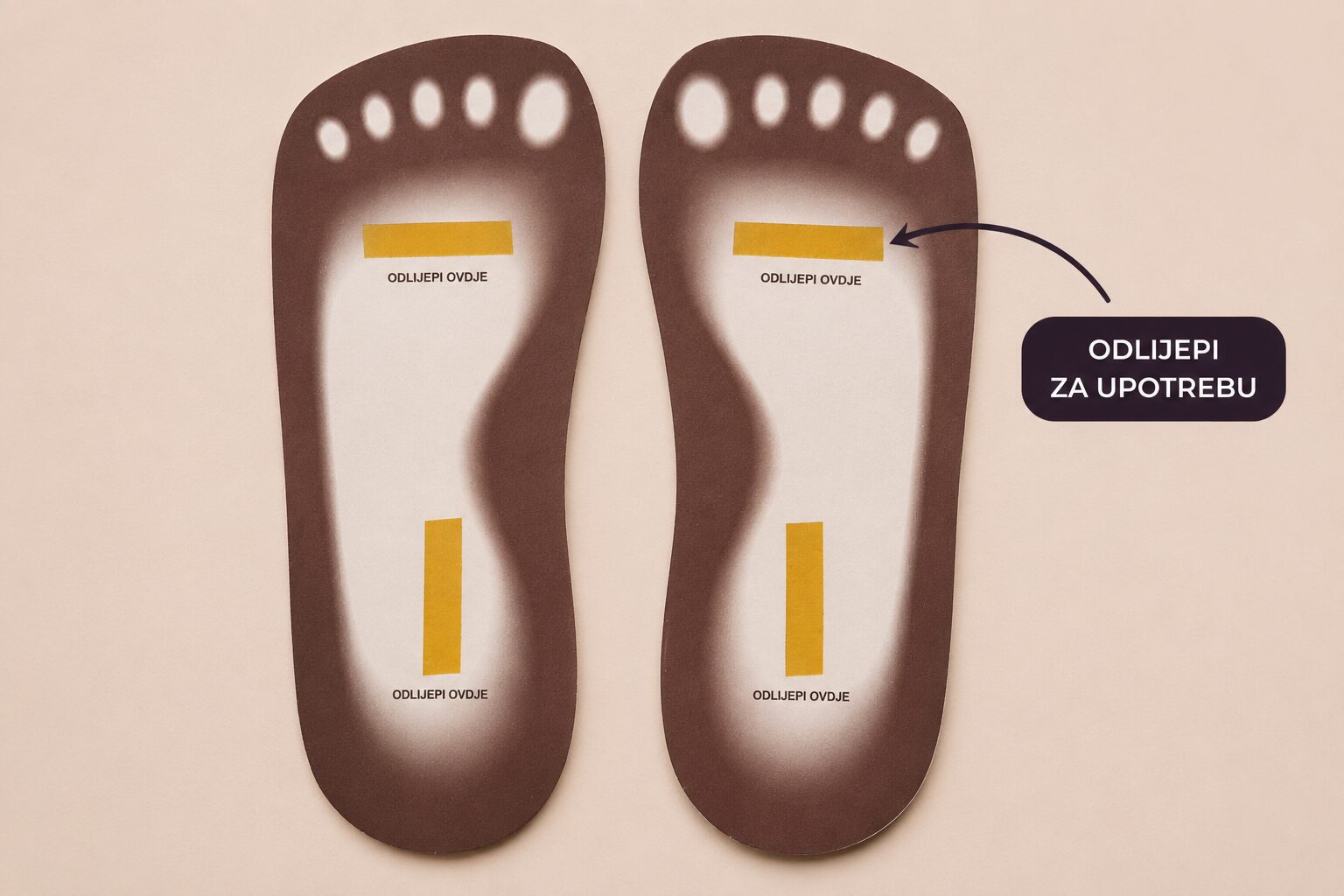 Jednokratna kartonska stopala za spray tan