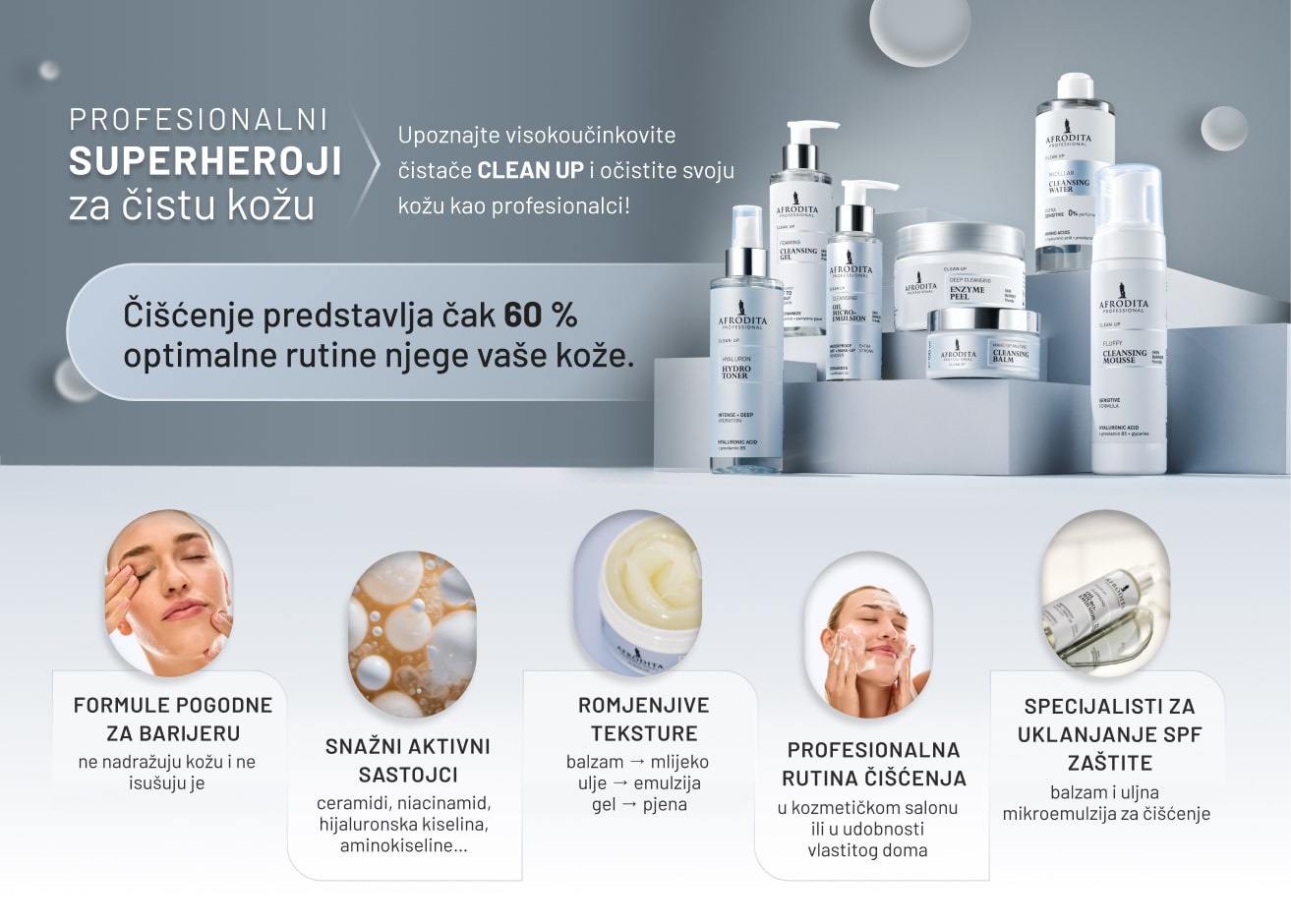 AFRODITA PROFESSIONAL CLEAN UP Pjenasti gel za čišćenje 190 ml - Image 3