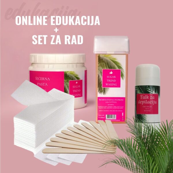 Start Pro Set za depilaciju – uključuje šećernu pastu, patrone, trakice, špatule i online edukaciju sa certifikatom