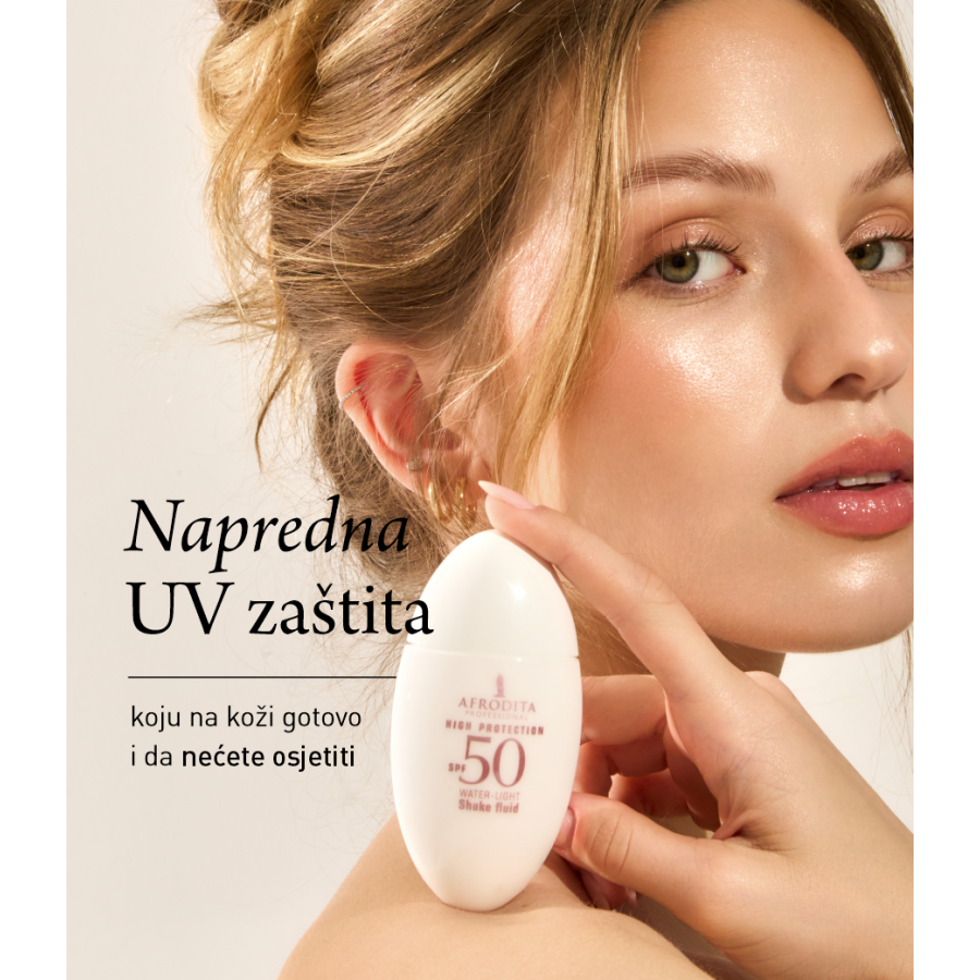 AFRODITA PROFESSIONAL SPF 50 SHAKE FLUID SA IZNINMNO LAGANOM ,,OIL FREE'' FORMULOM