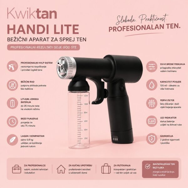 Aparat za Spray Tan Bežični | Kwiktan Handi Lite HVLP